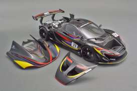 McLaren  - P1 GTR black/red/blue/yellow - 1:18 - Almost Real - ALM840108 - ALM840108 | Toms Modelautos