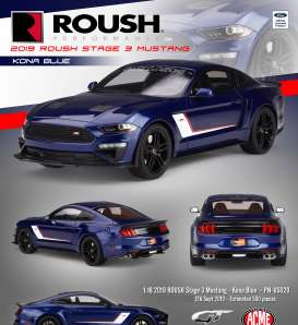 Roush Performance Ford - Mustang Stage 3 2019 blue/white - 1:18 - Acme Diecast - US020 - GTUS020 | Toms Modelautos