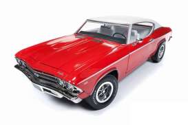 Chevrolet  - Chevelle Hardtop 1969 red/white - 1:18 - Auto World - AMM1169 - AMM1169 | Toms Modelautos