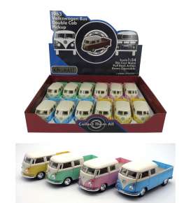 Volkswagen  - T1 pick-up 1963 various - 1:34 - Kinsmart - 5387DY - KT5387DY | Toms Modelautos