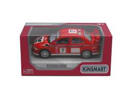 Mitsubishi - Lancer Evo VII red/white - 1:36 - Kinsmart - 5048W - KT5048W | Tom's Modelauto's Mitsubishi - Lancer Evo VII red/white - 1:36 - Kinsmart - 5048W - KT5048W | Tom's Modelauto's