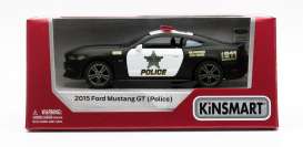 Ford - Mustang GT 2015 black/white - 1:38 - Kinsmart - 5386WP - KT5386WP | Tom's Modelauto's Ford - Mustang GT 2015 black/white - 1:38 - Kinsmart - 5386WP - KT5386WP | Tom's Modelauto's
