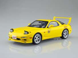 Mazda  - FD3S RX-7 *Initial D* yellow - 1:24 - Aoshima - 05623 - abk05623 | Toms Modelautos