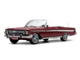Chevrolet  - Impala convertible 1961 honduras maroon - 1:18 - SunStar - 3410 - sun3410 | Toms Modelautos