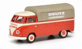 Volkswagen  - T1 pickup red - 1:87 - Schuco - 26410 - schuco26410 | Toms Modelautos