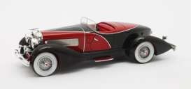 Duesenberg  - J SWB French True 1931 black/red - 1:43 - Matrix - 50406-031 - MX50406-031 | Toms Modelautos