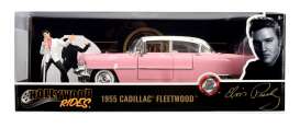 Cadillac  - Fleetwood *Elvis Presley* 1955 pink/white - 1:24 - Jada Toys - 31007 - jada31007 | Toms Modelautos