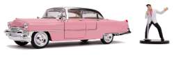 Cadillac  - Fleetwood *Elvis Presley* 1955 pink/white - 1:24 - Jada Toys - 31007 - jada31007 | Toms Modelautos