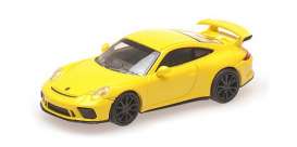 Porsche  - 911 2017 yellow - 1:87 - Minichamps - 870067321 - mc870067321 | Toms Modelautos