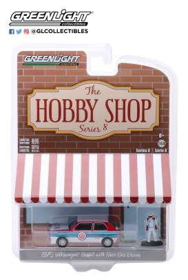 Volkswagen  - Rabbit 1975 white/red/blue - 1:64 - GreenLight - 97080B - gl97080B | Toms Modelautos