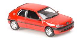 Peugeot  - 306 1998 red - 1:43 - Maxichamps - 940112800 - mc940112800 | Toms Modelautos