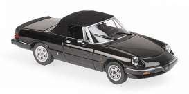 Alfa Romeo  - Spider 1983 black - 1:43 - Maxichamps - 940120760 - mc940120760 | Toms Modelautos