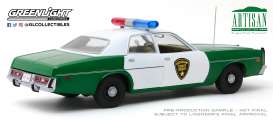 Plymouth  - Fury 1975 green/white - 1:18 - GreenLight - 19076 - gl19076 | Toms Modelautos