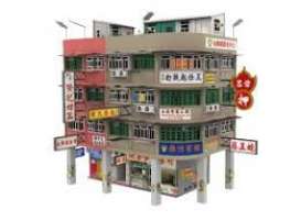 diorama  - Bd12 Hong Kong Old Tenements  - 1:64 - Tiny Toys - ATS64014 - tinyATS64014 | Toms Modelautos