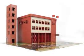 diorama  - Ps1 Fire Station Diorama  - 1:64 - Tiny Toys - ATS64013 - tinyATS64013 | Toms Modelautos