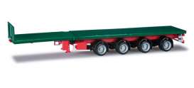 Trailer  - Teletrailer dark green - 1:87 - Herpa - 076203-003 - herpa76203-003 | Toms Modelautos