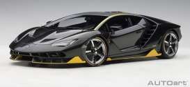 Lamborghini  - Centenario carbon/yellow - 1:18 - AutoArt - 79114 - autoart79114 | Toms Modelautos