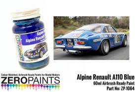 Zero Paints Paint - Alpine Renault A110 Blue - Zero Paints - ZP1064 | Toms Modelautos