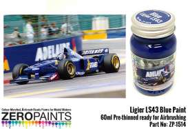 Zero Paints Paint - Blue Ligier LS43 - Zero Paints - ZP1514 | Toms Modelautos