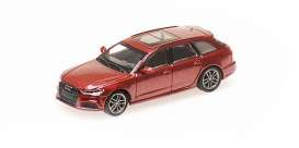 Audi  - A6 2018 red - 1:87 - Minichamps - 870018114 - mc870018114 | Toms Modelautos