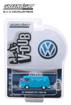 Volkswagen  - Panel 1971 blue/white - 1:64 - GreenLight - 29980A - gl29980A | Toms Modelautos