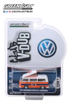 Volkswagen  - Type 2 1973 orange/white - 1:64 - GreenLight - 29980B - gl29980B | Toms Modelautos