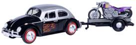 Volkswagen  - Beetle black/silver - 1:24 - Motor Max - 79675 - mmax79675 | Toms Modelautos