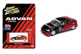 Honda  - Civic Hatchback *Yokomaha* red/black - 1:64 - Johnny Lightning - cp7180 - jlcp7180 | Toms Modelautos