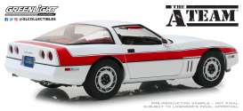 Chevrolet  - Corvette C4 *A-Team* 1984 white/red - 1:18 - GreenLight - 13532 - gl13532 | Toms Modelautos