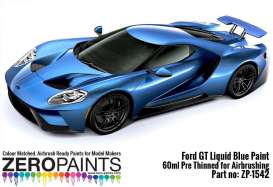 Zero Paints Paint - Ford GT Liquid Blue - Zero Paints - ZP1542LB | Toms Modelautos