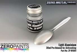 Zero Paints Paint - Light Aluminium - Zero Paints - ZPM1001 | Toms Modelautos