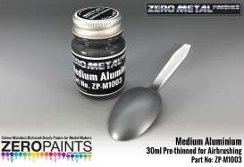 Zero Paints Paint - Medium Aluminium - Zero Paints - ZPM1003 | Toms Modelautos