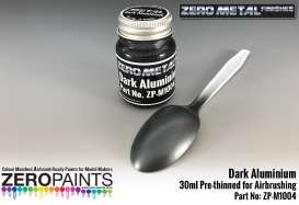 Zero Paints Paint - Dark Aluminium - Zero Paints - ZPM1004 | Toms Modelautos