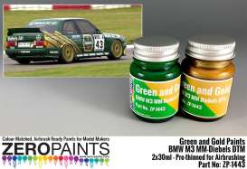 Zero Paints Paint - BMW M3 Green and gold - Zero Paints - ZP1443 | Toms Modelautos