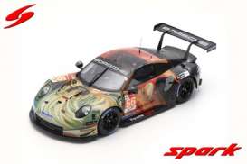 Porsche  - 911 2019 black/white/red - 1:18 - Spark - 18s440 - spa18s440 | Toms Modelautos