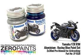 Zero Paints Paint - Yamaha aluminium and blue - Zero Paints - ZP1528 | Toms Modelautos