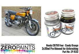 Zero Paints Paint - Honda CB750 candy orange - Zero Paints - ZP1532 | Toms Modelautos