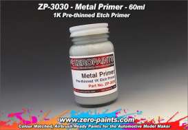 Zero Paints Paint - Metal Primer - Zero Paints - ZP-3030 - ZP3030 | Toms Modelautos