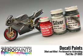 Zero Paints Paint - Ducati Senna Silver  - Zero Paints - ZP-1005SS - ZP1005SGS | Toms Modelautos
