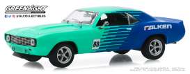 Chevrolet  - Camaro 1969 blue/green - 1:43 - GreenLight - 86343 - gl86343 | Toms Modelautos