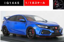 Honda  - Civic 2017 blue - 1:18 - Ignition - IG1445 - IG1445 | Toms Modelautos