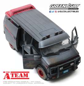 GMC  - Vandura *the A-Team* 1983 grey/black - 1:18 - GreenLight - 13567 - gl13567 | Toms Modelautos
