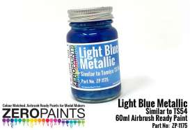 Zero Paints Paint - Light Blue Metallic - Zero Paints - ZP1175 | Toms Modelautos