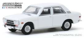 Datsun  - 510 1972 white - 1:64 - GreenLight - 47060B - gl47060B | Toms Modelautos