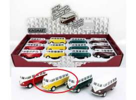 Volkswagen  - 1962 yellow - 1:64 - Kinsmart - 2542D - KT2542-Dy | Toms Modelautos