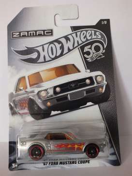Ford  - Mustang Coupe 1967 silver-chrome - 1:64 - Hotwheels - FRN24 - hwmvFRN24 | Toms Modelautos