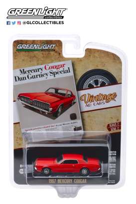 Mercury  - Cougar 1967 red - 1:64 - GreenLight - 39030B - gl39030B | Toms Modelautos