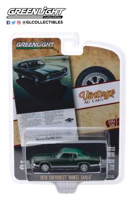 Chevrolet  - Monte Carlo 1970 green - 1:64 - GreenLight - 39030D - gl39030D | Toms Modelautos