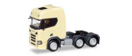 Scania  - CR 20 HD beige/black - 1:87 - Herpa - 308816 - herpa308816 | Toms Modelautos