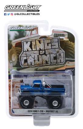 Ford  - F-250 Monster Truck 1974 blue - 1:64 - GreenLight - 49040A - gl49040A-GM | Toms Modelautos